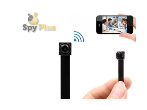 Mini Wi-Fi Camera featured image on a white background showing the screen of a mobile phone and how it can be used for remote viewing