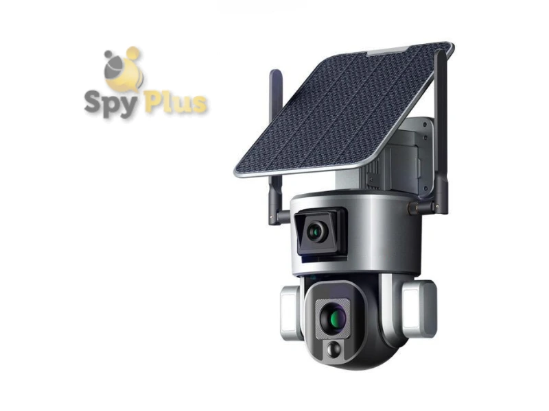 4K Dual Solar Camera PTZ that works with Solar energy